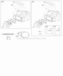 Air Cleaner Blower Housing Diagram and Parts List for 31P977-0670-E1  Briggs and Stratton Engine